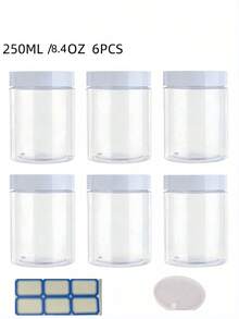 1pc/6pcs Plastic Wide-Mouth Storage Jars,Transparent High Quality Bottles For Nail Art, Beadwork, Organizer, 100ml/200ml/250ml, Spray Bottle, Mini Perfume, Travel Bottles - Multicolor - View 19