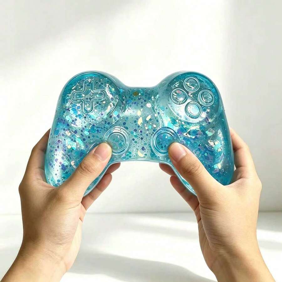 1個遊戲控制器造型捏捏紓壓玩具,可重複使用手捏玩具,舒壓鎮靜感官玩具,創意桌面裝飾玩具,手部訓練休閒玩具,適合日常使用 - 彩色 - 查看 1
