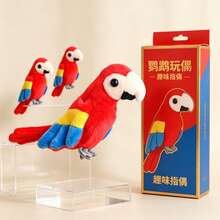 1pc Cute Parrot Hand Puppet, Fun Plush Parrot Toy, Flying Animal Hand Puppet, Suitable For Interactive Entertainment Perfect Birthday Holiday Gift For Children Desktop Decor Home Decoration For Friends Bestie Birthday Christmas Halloween - Multicolor - View 4