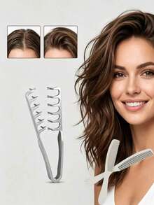 1 buah Sisir Rambut Bergigi Lebar dan Bervolume, Sisir Penata Rambut, Gagang Bertekstur Anti Selip, Menghaluskan Rambut Kusut, Cocok untuk Rambut yang Dikeriting, Rambut Berduri, Rambut yang Disisir ke Belakang, Alat Penata Rambut, Perlengkapan Perawatan Rambut, Cocok untuk Dekorasi Natal, Hadiah Liburan, Kencan, Jalan-jalan dan Bepergian - MultiWarna - View 4