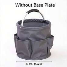 Collapsible Outdoor Water Bucket With Multiple Side Pockets, Portable Hand-Carried Water Container, Metal Handle, Foldable Bucket For Fishing, Camping, Gardening, Yard Work And Outdoor Activities - Portable Version - View 11