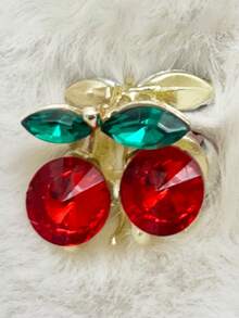 20pcs/10pcs/6pcs/4pcs/2pcs/1pc Party Favors Cherry Small Hair Clips,Petite Adorable Hairpin Hair Accessories,Random Color - Multicolor - View 18