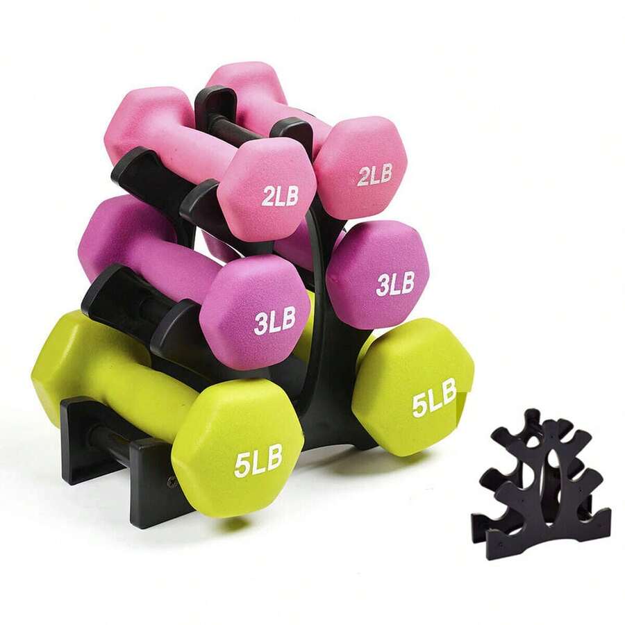 Dumbell Weight Rack 3-Tier Tower Stand Hand Weight Storage Holder Dumbbell Rack - Black - View 1