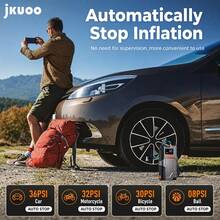 Multifunctional Car Battery Jump Starter, Portable Tire Air Compressor, Heavy Duty Car Emergency Jump Starter, 8000A Peak Current, Equipped With 150 PSI Digital Tire Inflator, LED Flashlight - SOS Function, For Tire Inflation, Ideal For Mechanics, Vehicle Maintenance, Emergency Vehicle Tools! - Multi-functional Integrated Pump - View 7