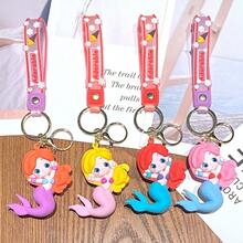 Hasbro Adorable Mermaid Figure Keychain, Colorful Mermaid Key Ring With Printed Strap, Backpack Handbag Decor Charm Gift - One Size - View 3