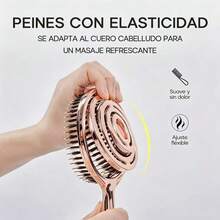 Electroplated Spiral Hollow Breathable Massage Comb, Hollow Quick-Dry Detangling Scalp Care Styling Comb - Gold - View 8