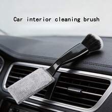 1pc Car Interior Cleaning Tool - Meets Different Cleaning Needs - Sealed Dust-Proof. Suitable For Car Door Panels, Seat Crevices, Center Console And Other Areas - Black - View 1