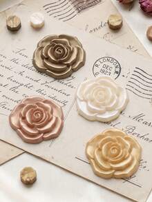 20/50pcs 3D Rose Wax Seal Stickers, Wedding Invitation Envelope Seal Stickers, Self-Adhesive Envelope Seal, Suitable For Weddings, Invitations, Envelopes, Gift Packaging, Christmas And Other Occasions. - 3D Rose Wax Seal - View 4
