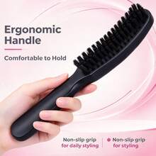 Soft Nylon Bristle Detangling Hair Brush, Ergonomic Smooth Handle, Skin-Friendly Anti-Frizz Styling Comb, Portable Unisex Hair Tool, Suitable For Home, Daily Use, Travel, All Hair Types, Detangling Anti-Frizz Smooth Hair Styling Tool - Multicolor - View 4