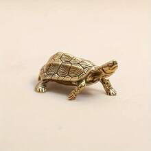 Vintage Wealth-Attracting Money Turtle Figurine, Solid Longevity Turtle, Symbolizing Wealth And Longevity, Suitable For Tea Table And Desktop Decoration - A - View 9