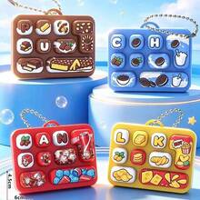 1pc 26-Key Mechanical Keyboard Fidget Toy Keychain, Compact Portable ...