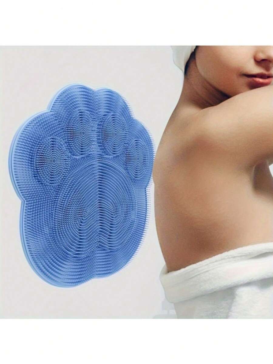 3pcs Set (1 Bath Mat + 2 Hooks) Bathroom Massage Mat, Bathroom Foot Scrub Mat, Multi-Functional Foot Washing Mat, Back Brush Non-Slip Bath Foot Mat, Bathroom Floor Mat, Bathroom Carpet, Bathroom Foot Mat, Bath Mat, Bathtub Non-Slip Mat - Multicolor - View 1