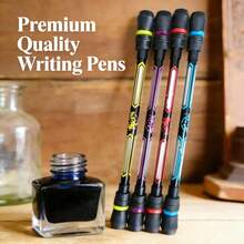 Rotary Writing Pen Beginner Student Rotary Writing Stress-Reducing Pen Primary And Secondary School Student Competition Rotating Pen For Writing Competition Rotating Pen For Writing Random Color - A - View 3