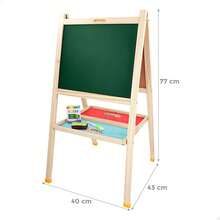 Color Baby Pizarra de madera con caballete, 2 en 1, tiza y rotulador, para niños, de pie, incluye imanes, números y letras, borrador, mayores de 3 años, infantil, herramienta - A - Ver 4