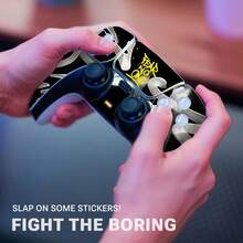 1 Set Waterproof Scratch-Resistant Printed Pattern Skin Stickers For Slim Game Console And Controller Personalized Decorative Protective Film - Multicolor - View 6