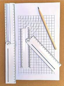 Multifunctional Ruler, Adjustable Measuring Tool With Straightedge, Protractor & Compass Functions, For Students, Artists & Diy Users, Drawing Arcs, Parallel Lines & Measuring Angles, Lengths & Sizes - Multicolor - View 6