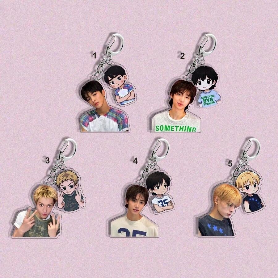 1pc Idol Support Keychain, Celebrity Merchandise Pendant Bag Keychain - Multicolor - View 1