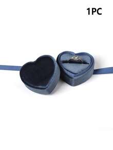 Vintage Heart-Shaped Mini Ring Box, Single Diamond Ring Box, Proposal Ring Box, Wedding Ceremony Ribbon Necklace Box, Jewelry Prop, Jewelry Box, Storage Box, Accessory Storage Box, Box, Valentine's Day, Christmas, Gift Box, Jewelry Display Box - Multicolor - View 7