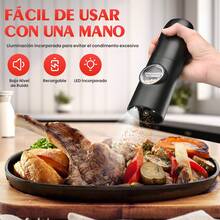 ANTSAY Electric Salt & Pepper Grinders - Black - View 2