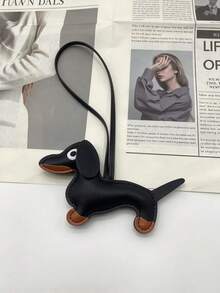 Dachshund Keychain - Cute PU Leather Dog Pendant With Detachable Lanyard; Multi-Functional Accessory For Bags And Car Keys, Perfect Choice For Pet Lovers - Multicolor - View 11