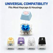 No Pin Clicky Switch 36 50 72 100 200Pcs With XDA Random Transparent And Macaron Color Keycaps 10 20Pcs For DIY Keychain Craft Fidget Stress Relief Decor Set - View 4