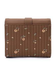 2026 New Women's Short Wallet Korean Style PU Printed Zipper Snap Foldable Clutch Bag Multi-Card Slots Student Coin Purse Party Gift Daily Travel Tourism ID Bank Card Holder Wallet Multifunctional Birthday Spring Festival Gift Ticket Holder - Multicolor - View 5