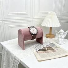 1pc Microfiber Watch Display Stand, Watch Storage Rack, Necklace Bracelet Storage Rack, Bracelet Watch Storage Rack, Display Stand, This Rack Can Be Used As Watch, Necklace, Bracelet And Bangle Storage Rack - Multicolor - View 9