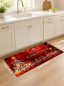 1pc Christmas Text Pattern Diatomaceous Earth Absorbent Drying Mat, Kitchen Countertop Drain Mat, Coffee Machine Mat, Dish Drying Mat, Dining Table Breakfast Mat, Non-Slip Heat Resistant Easy To Clean Hidden Water Stains, Suitable For Kitchen Dining Table Coffee Shop Bar Home Decor Holiday Gift - Multicolor - View 12