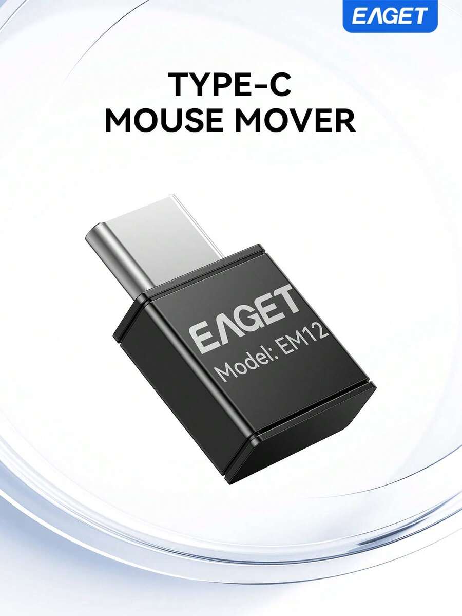 EAGET Type-C Mouse Mover, Undetectable Plug & Play Mouse Jiggler, Mini ...