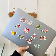 DAFENNI 100pcs Christmas Stickers For Fridge, Phone Case, Water Cup And Scene Decoration, PVC Waterproof Stickers, Suitable As Birthday Gift, Party Gift, Christmas Decoration - Multicolor - View 7