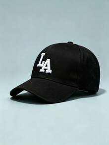 1PC Men And Women Curved Brim Baseball Cap, LA Letter Embroidery, Adjustable Hard Top Sports Hat For Daily, Street, Outdoor & Travel - Multicolor - View 8