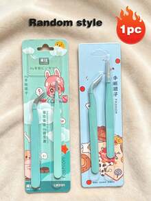 1 Set Of 2 Pieces Stainless Steel Tweezers Set (Straight And Curved) Eyelash Tweezers Set, Tweezer Stickers, And Paper Tape Clips, Multi-Purpose Kit, Stationery, DIY Scrap Magazines, Photo Albums, School Supplies, Macarons Hand Tools, Cooking Tweezer - Multicolor - View 27