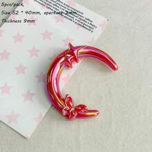 UV Plated Solid Color Big Moon Butterfly Star Bead DIY Handmade Bead Phone Chain Pendant Loose Bead Jewelry Accessories - Multicolor - View 28