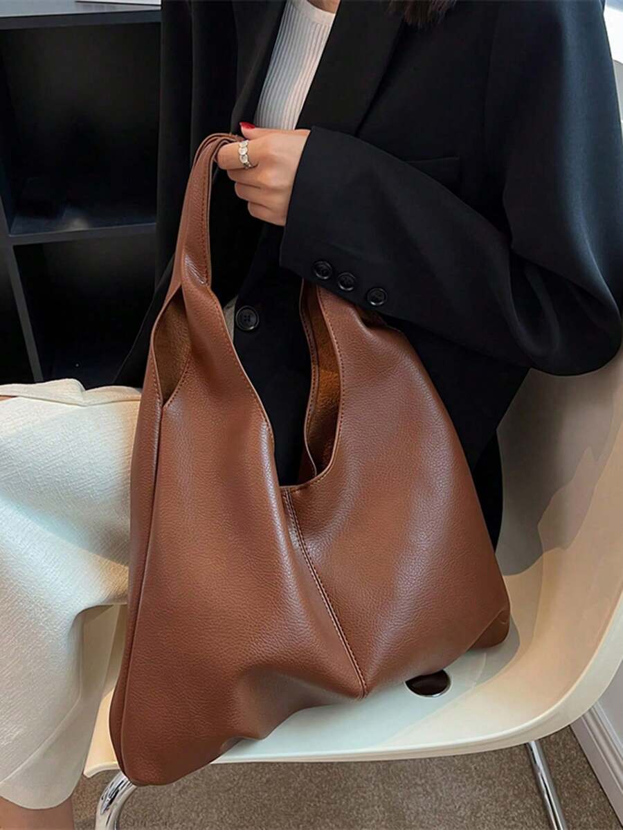 2件組新款時尚大容量休閒百搭母女款包款，軟皮觸感佳PU布料人造皮革高級質感女款手提肩背包，優雅多功能，適合辦公室白領、大學生日常使用，肩背托特包