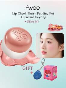Fwee Lip & Cheek Soft Matte Pudding Jar ND04 My, Apricot Mist, Dusty Pink, Airy Mousse Texture, Cashmere Soft Matte Effect, Watercolor Blending, Seamless Application, Korean Makeup, Korean Cosmetics, 5g/0.17oz - ND04 My - View 2