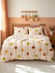 2/3pcs Milk Velvet Bedding Set, Soft, Skin-Friendly, Comfortable, Removable And Machine Washable, Set Includes: 1/2 Matching Pattern Pocket Pillowcase + 1 Duvet Cover With Four-Corner Straps And Zipper, Suitable For Multiple Occasions: Bedroom/Guest Room/Dorm/Travel Hotel Stay - Multicolor - View 16