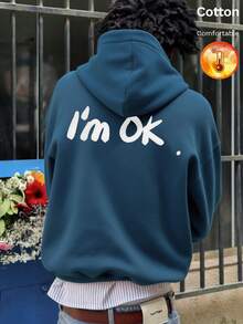 كنزة صوفية رجالية I'm OK Y2K، خريف/شتاء - أزرق بقري - مشاهدة 9