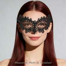 Topeng Masquerade untuk Wanita, Topeng Renda Venesia untuk Halloween, Kostum Pesta, Mardi Gras, Karnaval, Cosplay - A - View 1