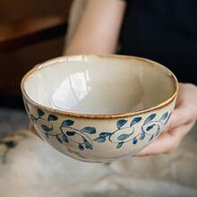 High-Aesthetic Asymmetrical Surface Fruit Bowl, Thickened Ceramic Rice Bowl For Home Use - Multicolor - View 2