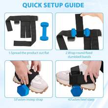 1 buah Tali Pergelangan Kaki dan Pergelangan Tangan Berbobot yang Dapat Diatur, Beban Kebugaran dari Kain Lembut untuk Gym, Berjalan, dan Terapi Fisik - Model Kenyamanan yang Ditingkatkan - View 3