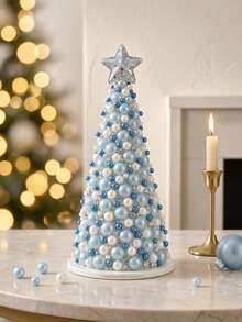 DIY Christmas Tree Beaded Ornament Kit, 3D Crystal Bead Mini Tabletop Xmas Tree Craft Set, Handmade Sparkling Holiday Desk Decoration, 2027 DIY Ornament Kit For Tabletop Christmas Home Decor & Gift - Multicolor - View 8
