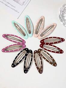 20/10/5pcs Girls Water Drop Hair Clips, Colorful BB Clips, Cute Hair Accessories, Top Clips, Forehead Side Bangs Clips, Side Clips For Daily Use - Multicolor - View 2