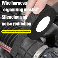 5 Rolls High Temperature Resistant Self-Adhesive Cloth Tape, Heat Resistant Noise Reduction, Used For Car, Engine, Wire & Cable Protection, Car Wiring Harness, Engine Protection, Flexible Tape, High Temperature Resistant Material - 10M Long - View 3
