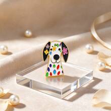 Funny Dog Enamel Brooch, Cute Colorful Puppy Head Lapel Pin, Cartoon Animal Decorative Pin For Clothing Backpack Hat, Lovely Gift For Dog Lover - Multicolor - View 9