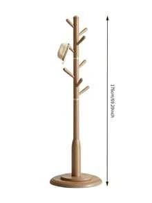 Freestanding Coat Rack, Modern Tree Shape Coat Hanger With Multi Hooks, Heavy Duty Round Base, Space Saving Clothes Hat Bag Holder, Suitable For Entryway, Bedroom, Hallway - Multicolor - View 12