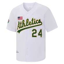 Men's #24 Rickey Henderson Oakland Athletics 1990 White Baseball Jersey,"Man Of Steal"Embroidered Baseball Clothing,Fan Commemorate Gift - White - View 2
