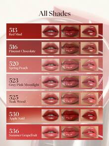 JOOCYEE Glazed Rouge 520 Spring Peach Moisturizing Plumping Long-Lasting Lipstick - 520 Spring Peach - View 11