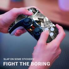 1 Set Printed Pattern Skin Stickers For Slim Game Console, Waterproof Scratch-Resistant Personalized Decorative Protective Film For Controller - View 7
