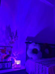 1pc Aurora Water Ripple LED Projector Light, 16 Colors, Touch/Remote Control, USB Powered LED Atmosphere Lamp, Suitable For Bedroom, Living Room Or Office Decoration, Christmas Decor - Multicolor - View 4