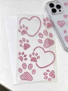 1pc Shiny Colorful Acrylic Gemstone Decor Sticker Set Rabbit Bow Water Drop Heart Rhinestone Stickers 3D Self-Adhesive Decorative Stickers With Tweezers Suitable For Phone Case, Insulated Cup, Earphone Case, Photo Album, Notebook, Gift Box Packaging Creative Diamond Stickers - one-size - View 9